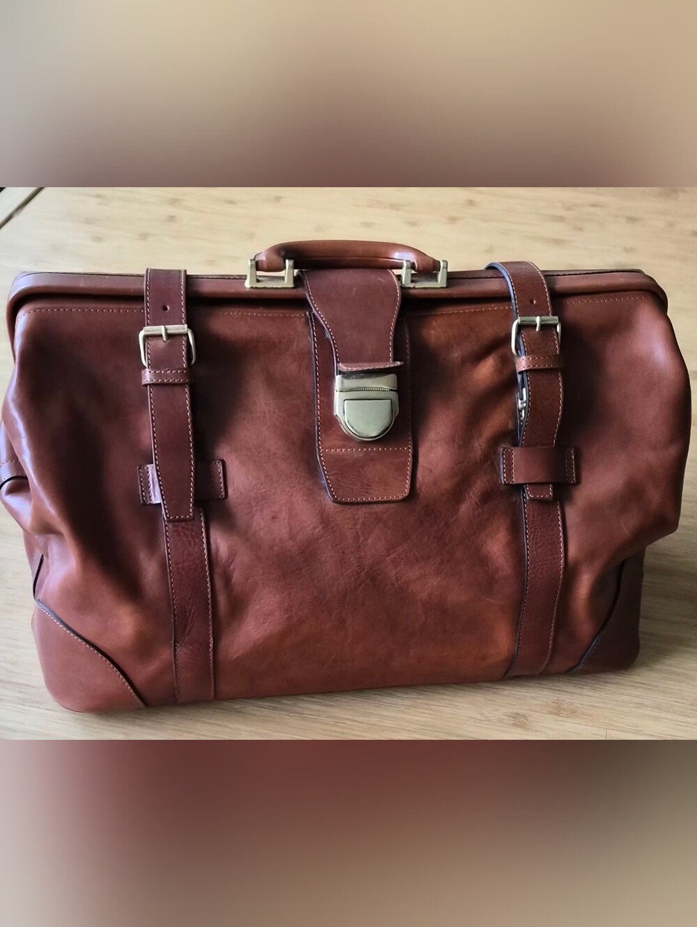 Leather Doctor's Briefcase Travel Bag